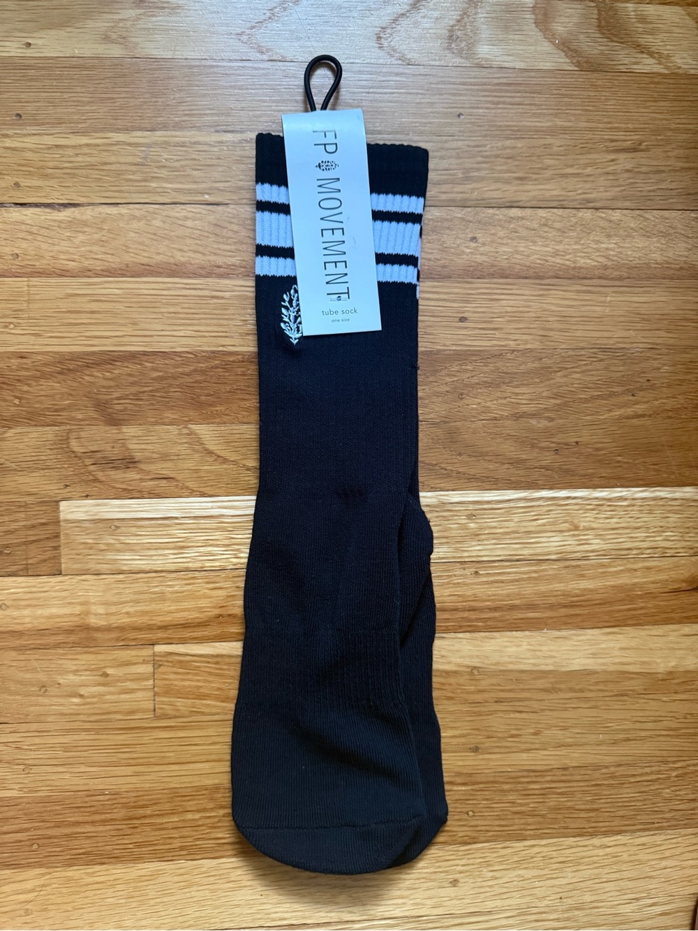 NWT Free People x Lucky Honey Tube Socks Black White Stripe One Size
